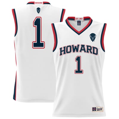 #1 Howard Bison GameDay Greats Unisex Lightweight Basketball Jersey - White