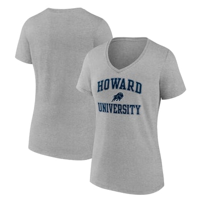 Howard Bison Women's Campus V-Neck T-Shirt - Gray