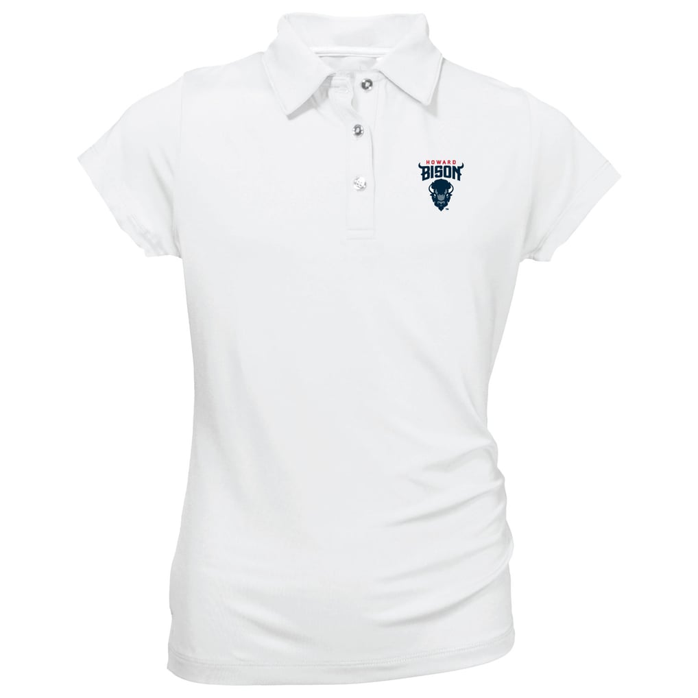Howard Bison Garb Youth Brighton Polo - White