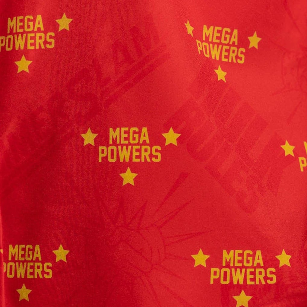 Hulk Hogan RSVLTS Mega Powers KUNUFLEX Button-Down Short Sleeve Shirt - Red