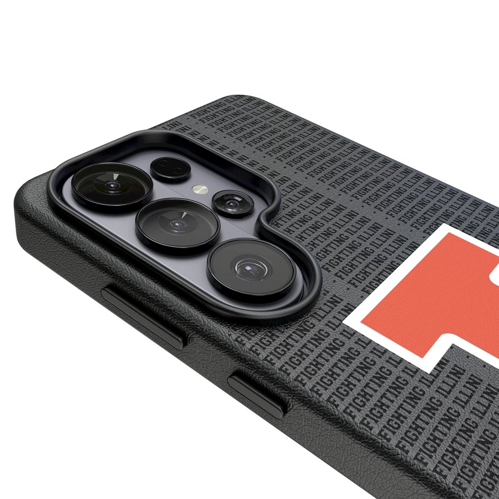 Illinois Fighting Illini Keyscaper Text Backdrop Galaxy Magnetic Bump Case