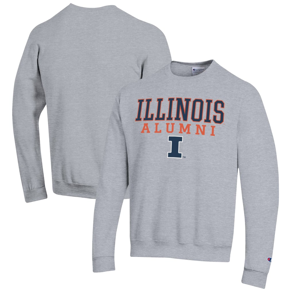  Illinois Fighting Illini Champion Alumni Logo Pullover Sweatshirt - Gray