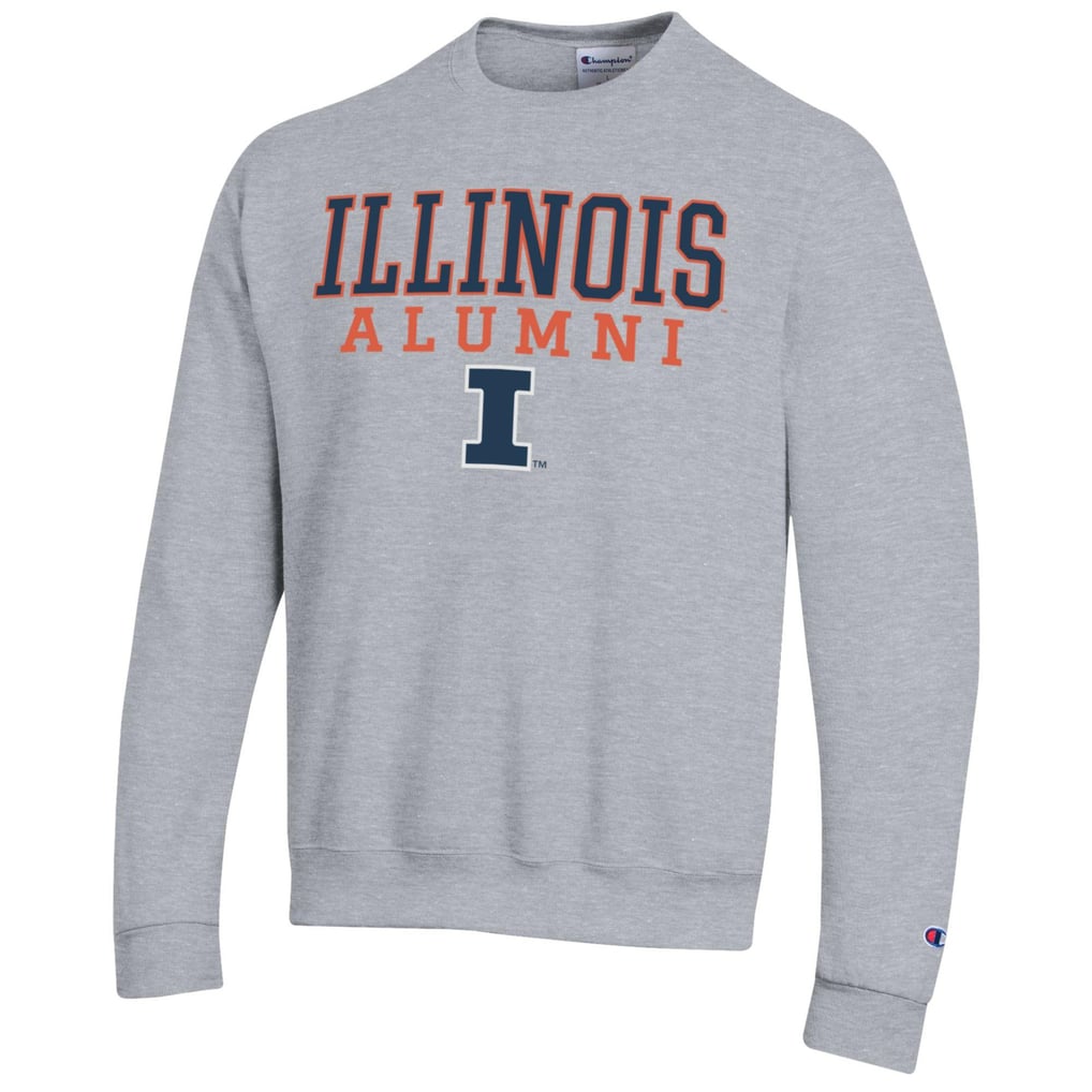  Illinois Fighting Illini Champion Alumni Logo Pullover Sweatshirt - Gray