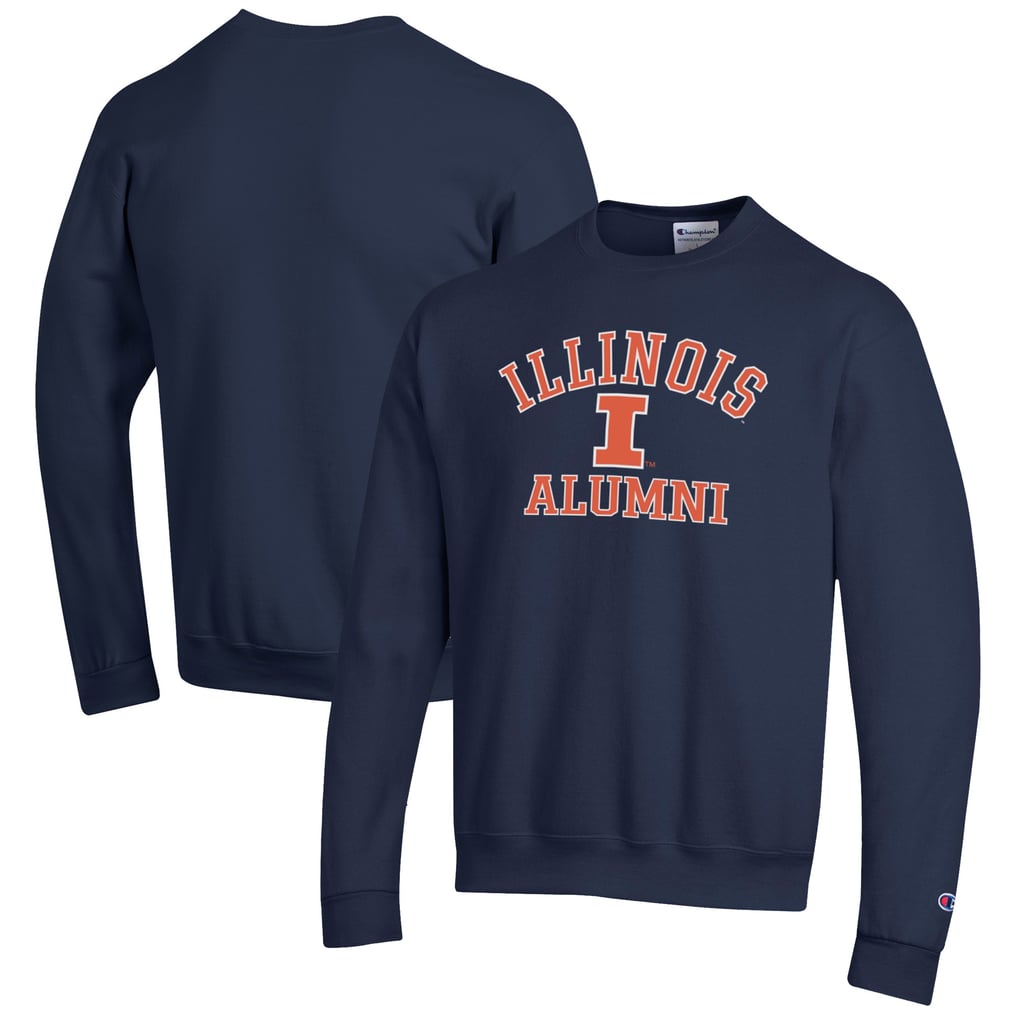  Illinois Fighting Illini Champion Alumni Logo Arch Pullover Sweatshirt - Navy