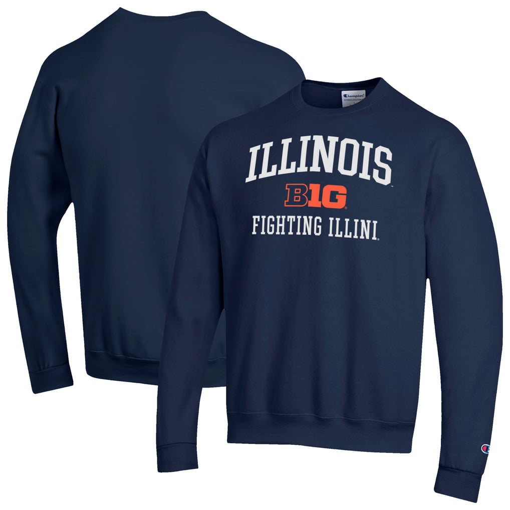 Illinois Fighting Illini Champion Big Ten Powerblend Pullover Sweatshirt - Navy