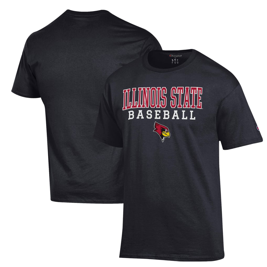  Illinois State Redbirds Champion Stack Baseball T-Shirt - Black