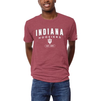 Indiana Hoosiers League Collegiate Wear  Victory Falls Tri-Blend T-Shirt - Crimson