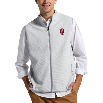 Indiana Hoosiers League Collegiate Wear  Summit Full-Zip Vest - Gray