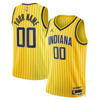  Indiana Pacers Jordan Brand Unisex Swingman Custom Jersey - Statement Edition  - Yellow