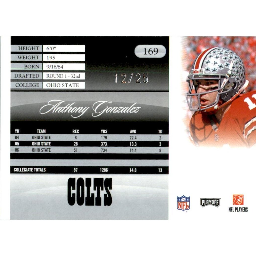 2007 Playoff Prestige Xtra Points Green #169 Anthony Gonzalez