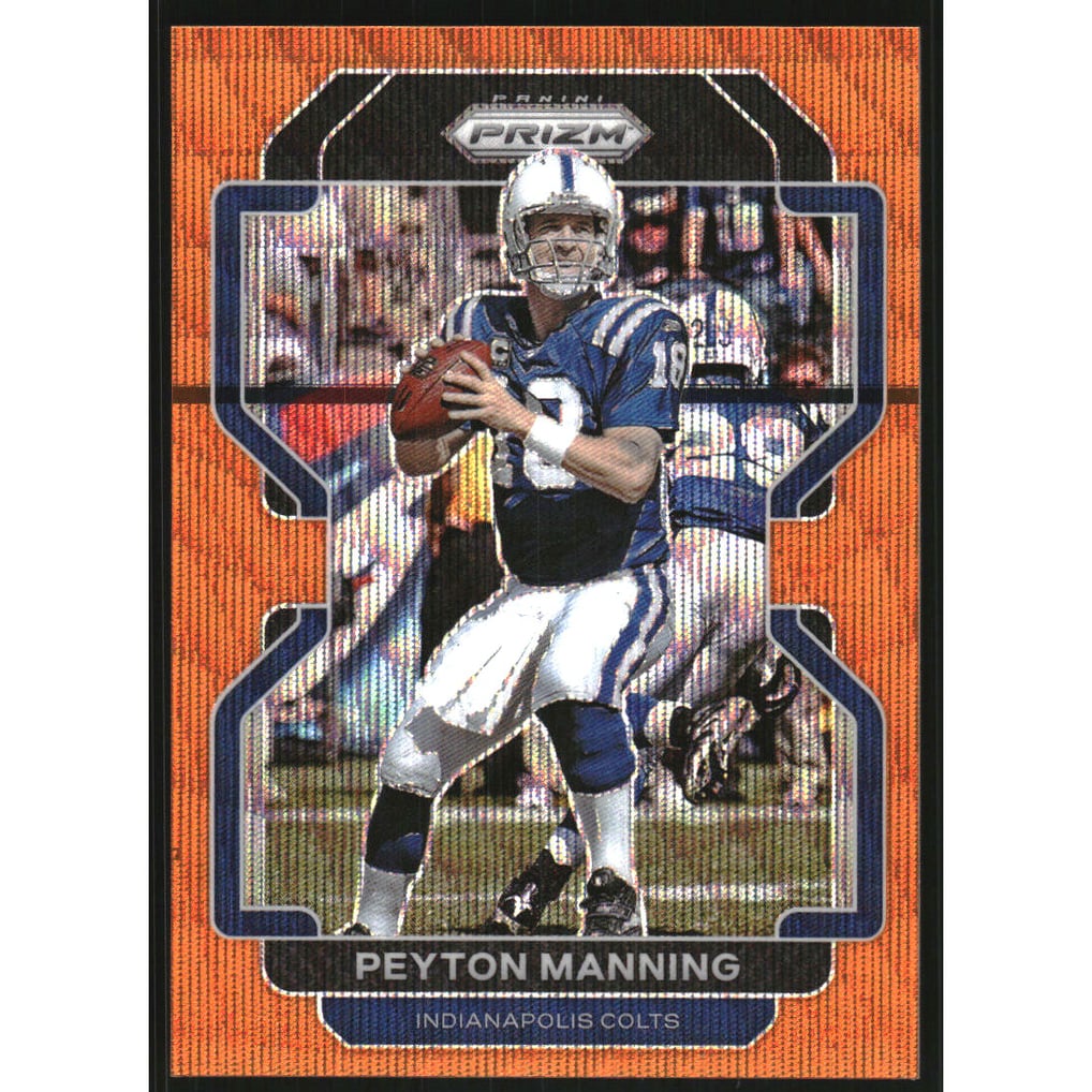 2021 Panini Prizm Prizms Orange Wave #30 Peyton Manning