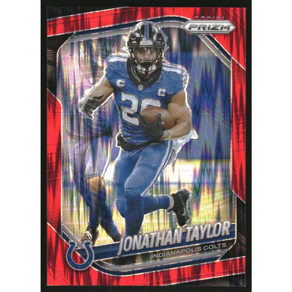 2025 Panini Prizm Prizms Red Flash #108 Jonathan Taylor