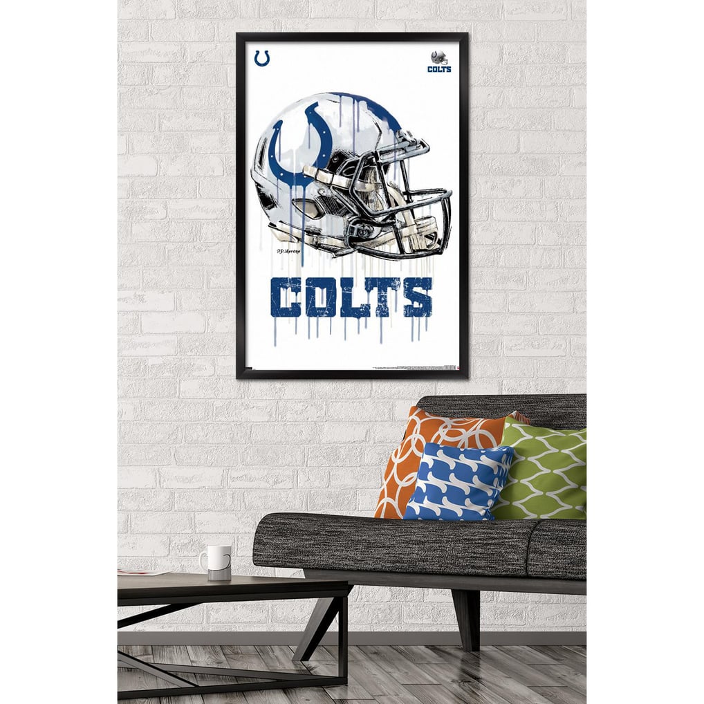 Indianapolis Colts 24.25'' x 35.75'' Framed Helmet Poster
