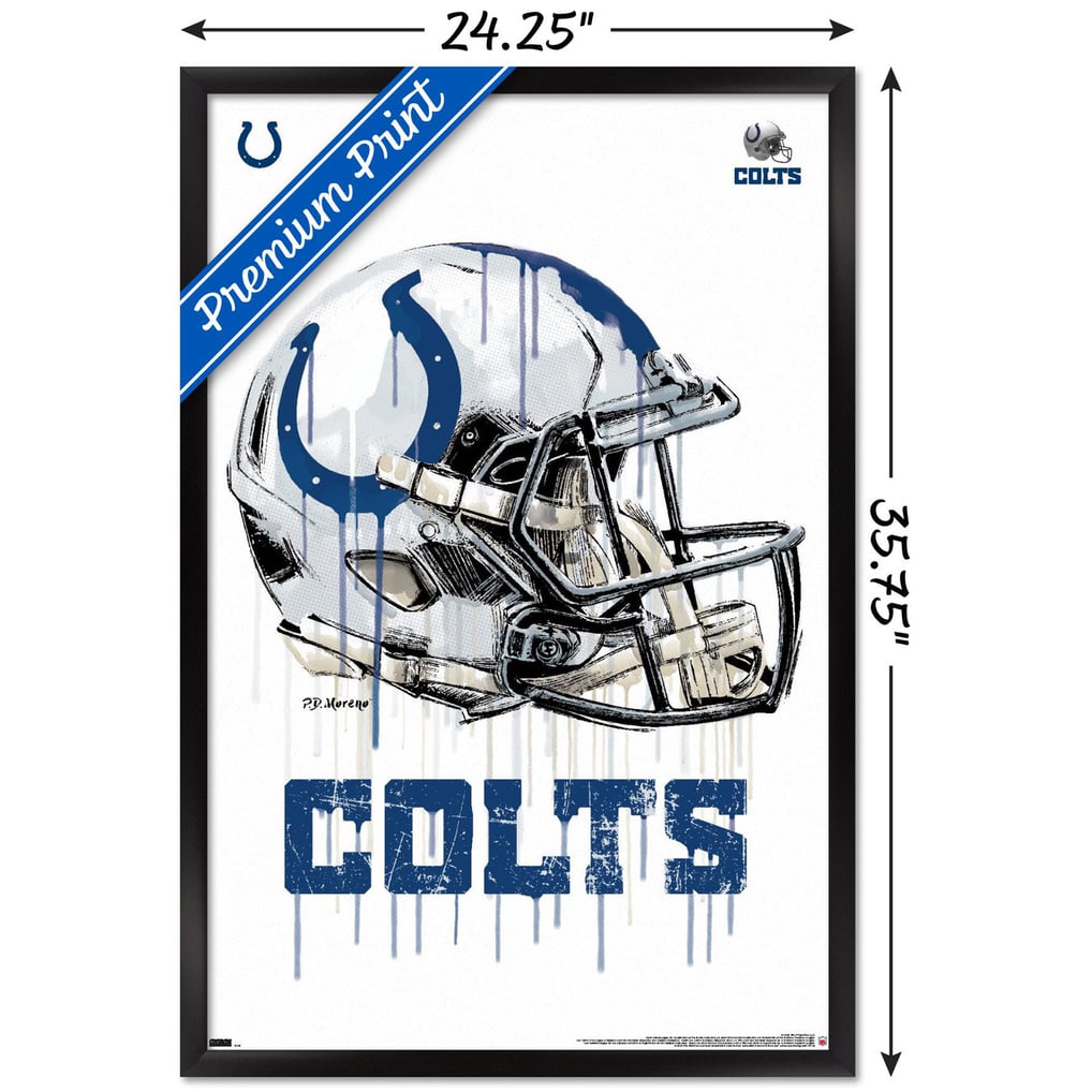 Indianapolis Colts 24.25'' x 35.75'' Framed Helmet Poster