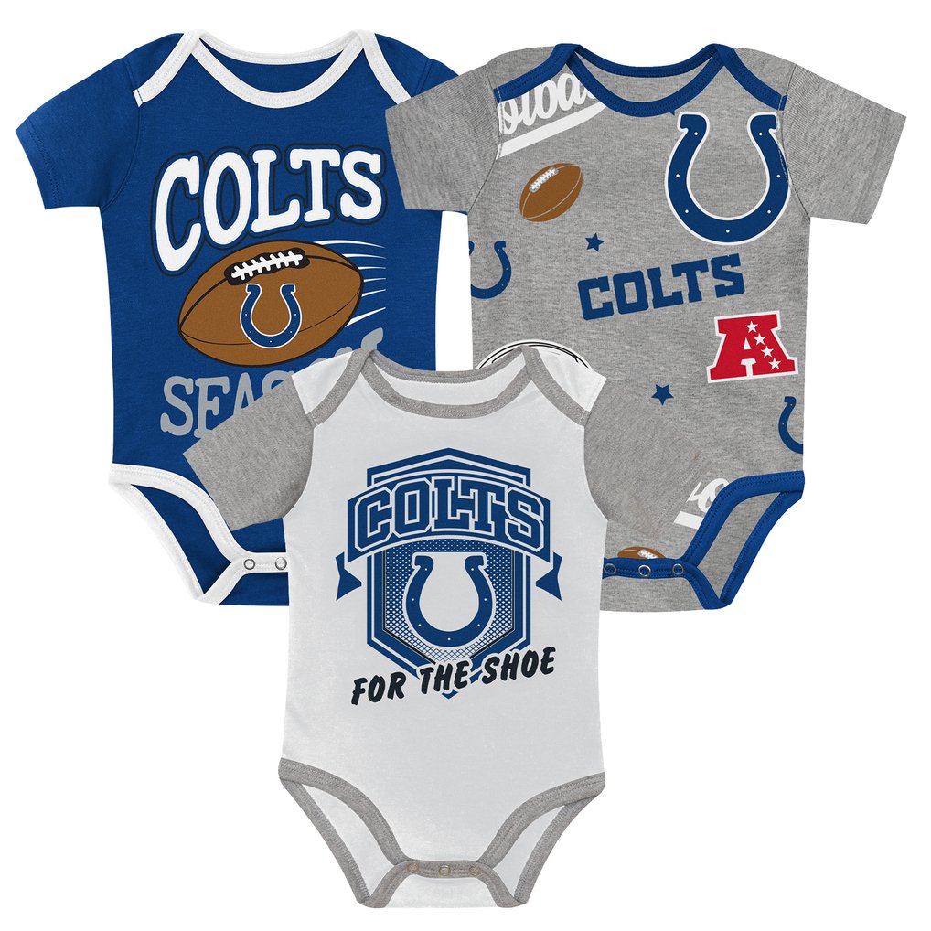  Indianapolis Colts Outerstuff Infant First Round Pick 3-Piece Bodysuit Set