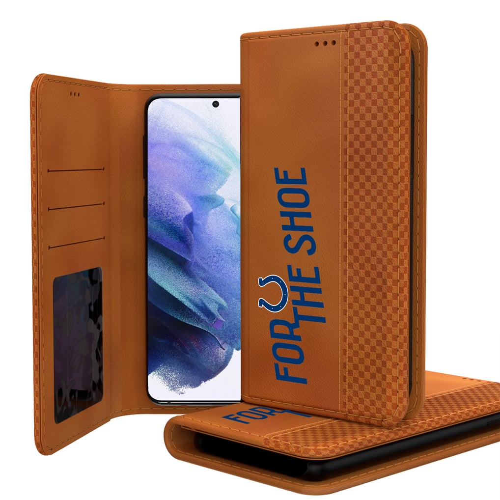 Indianapolis Colts Keyscaper Galaxy Folio Case - Brown