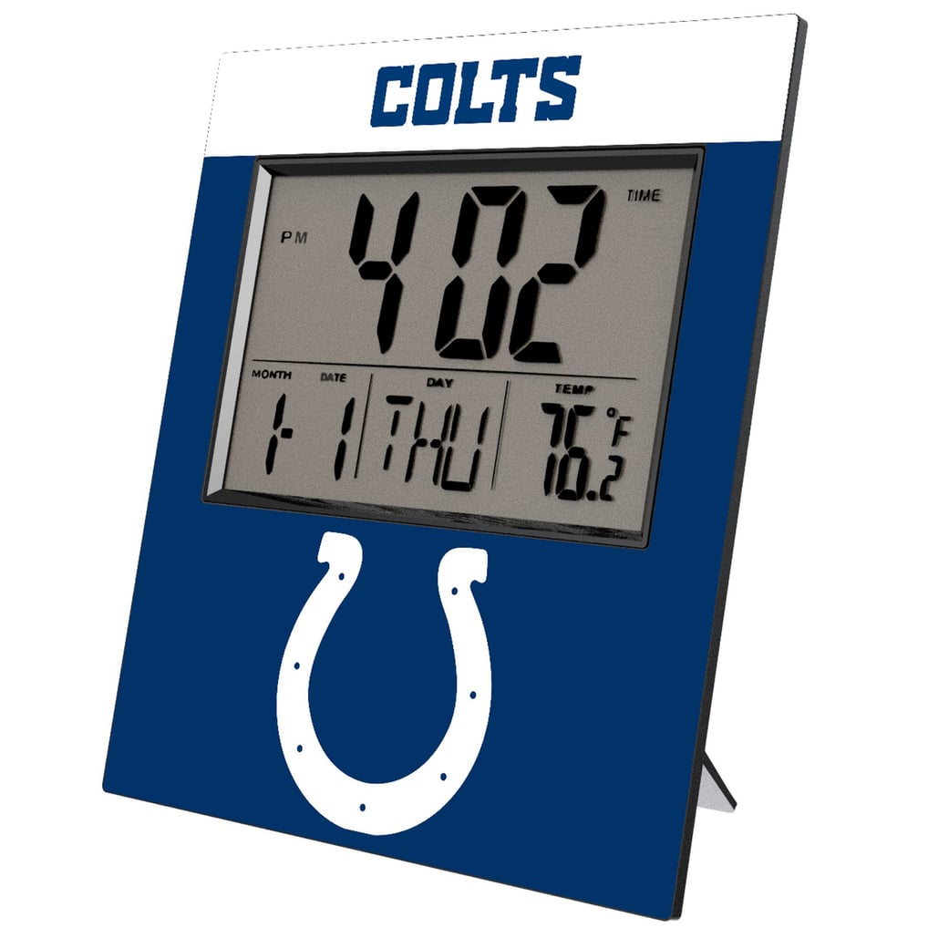 Indianapolis Colts Keyscaper Color Block Digital Desk Clock