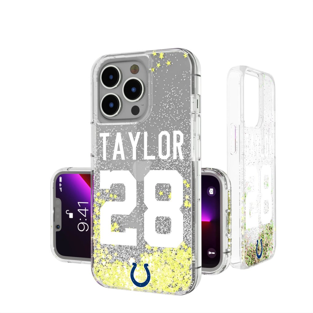 Jonathan Taylor Indianapolis Colts Keyscaper iPhone Glitter Phone Case