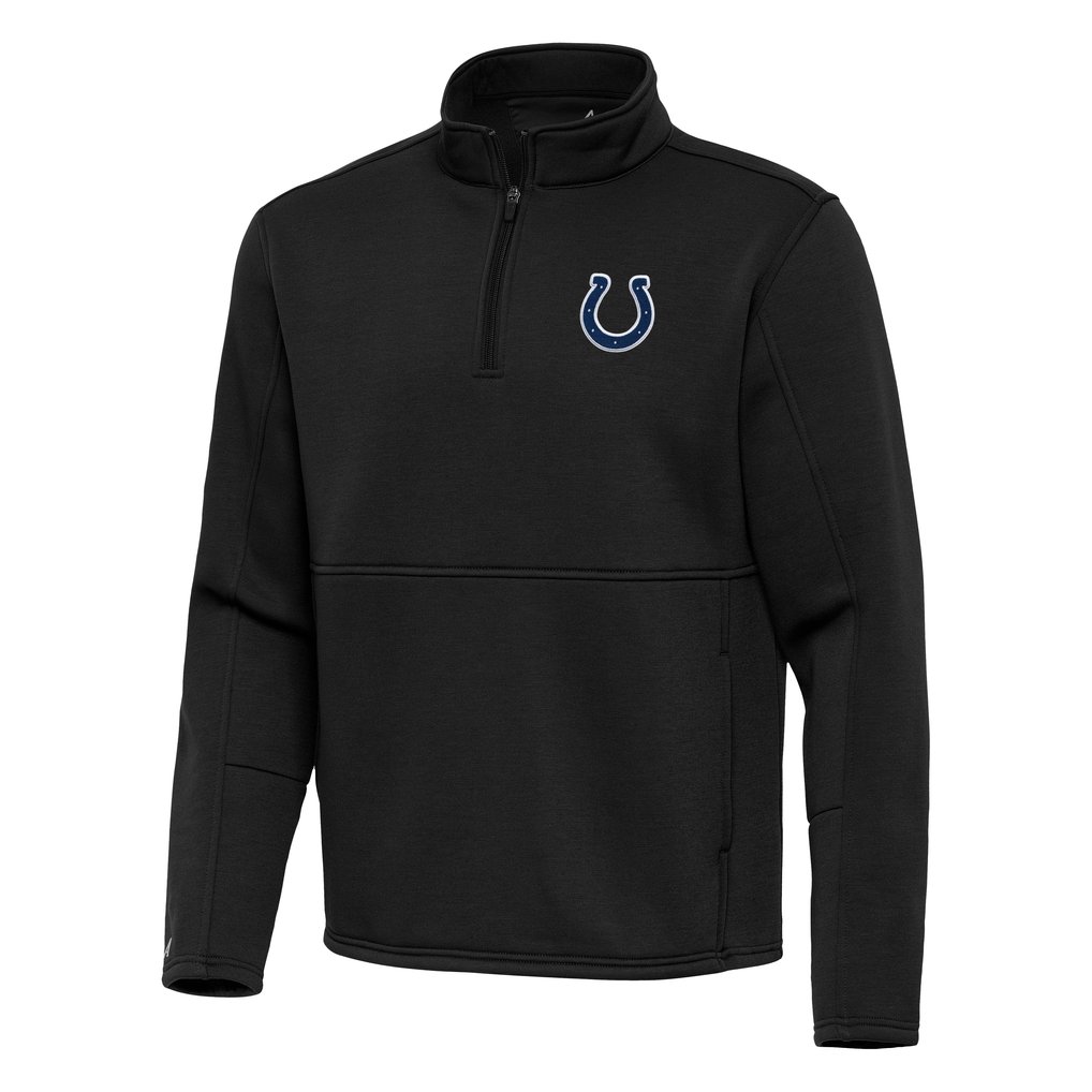 Indianapolis Colts Antigua Twist Quarter-Zip Pullover Jacket - Black
