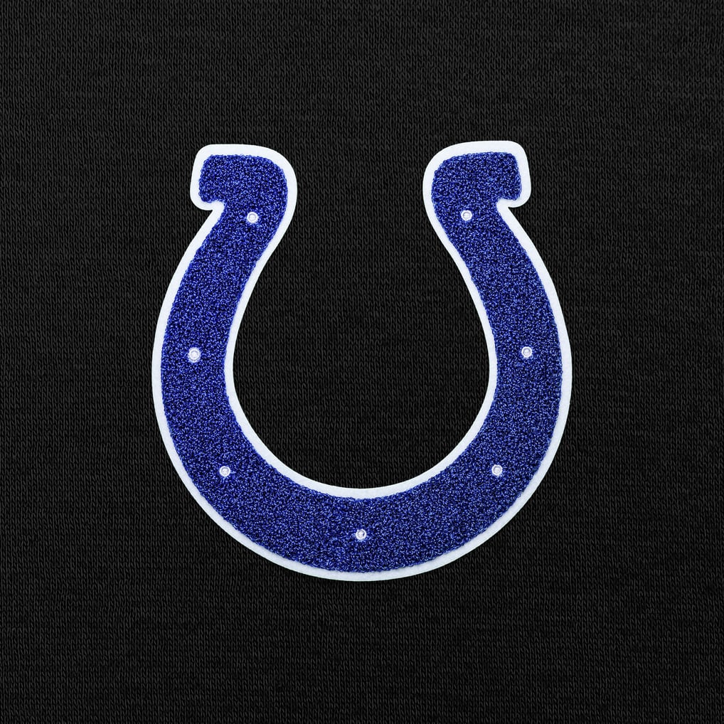 Indianapolis Colts Antigua Victory Chenille Pullover Hoodie - Black