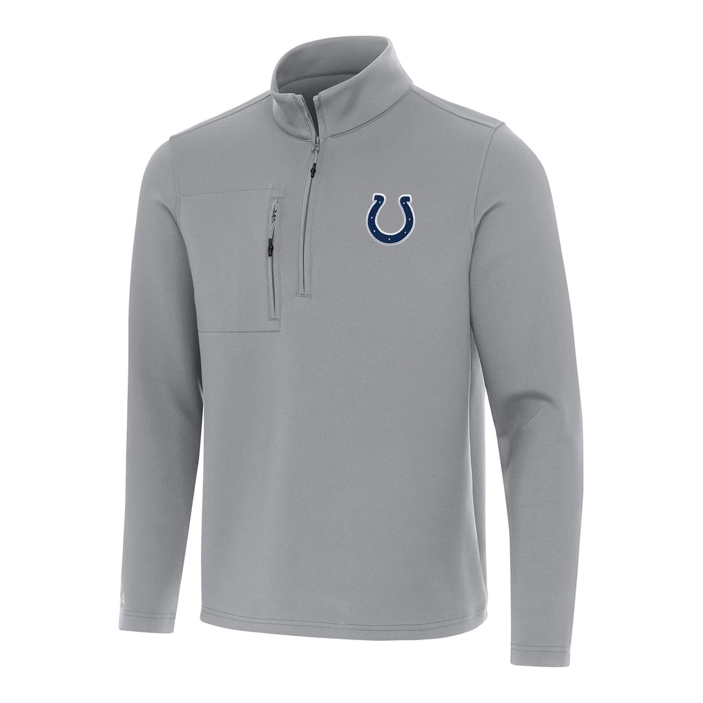 Indianapolis Colts Antigua Insider Quarter-Zip Pullover Top - Gray