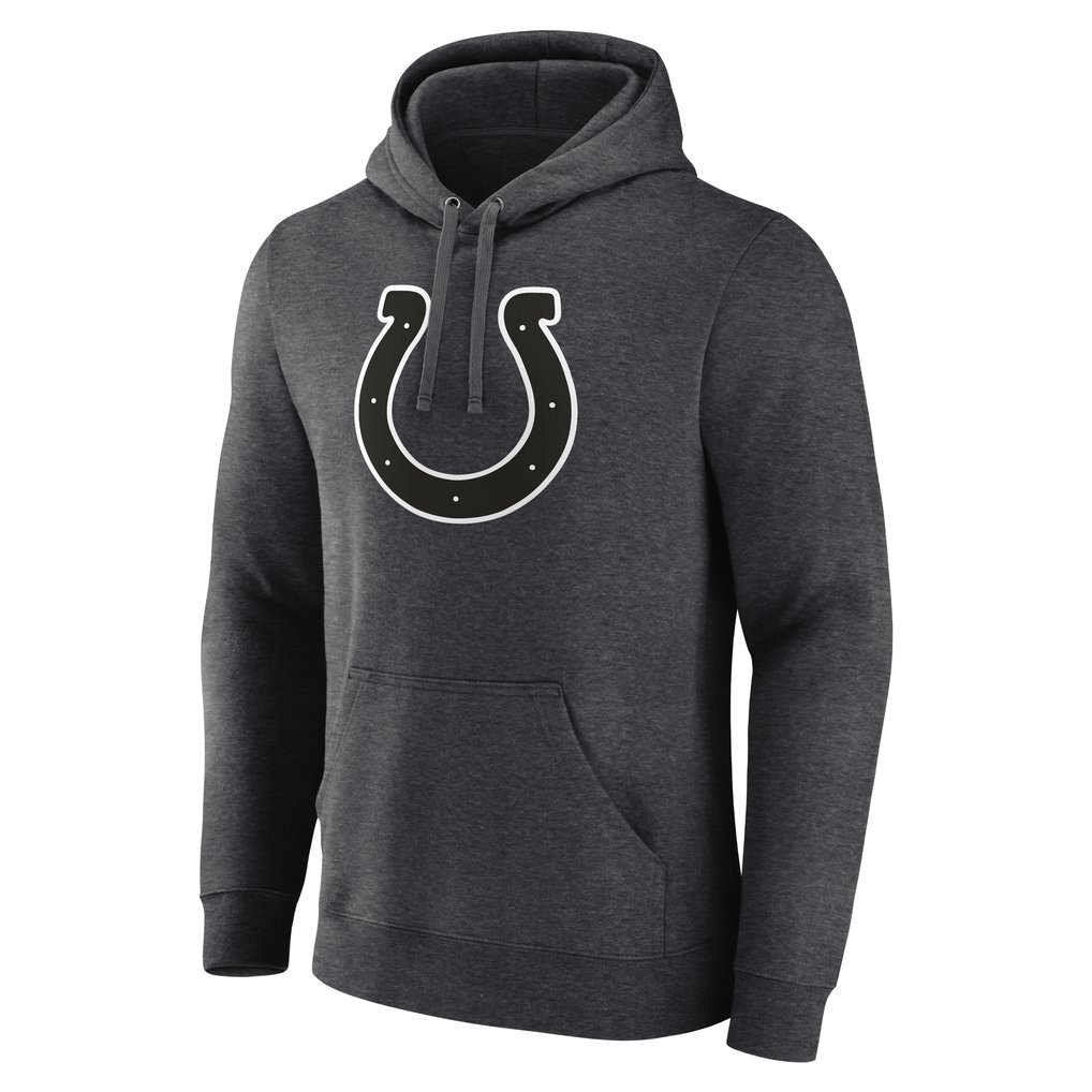 Indianapolis Colts Personalized Name & Number Monochrome Pullover Hoodie - Charcoal