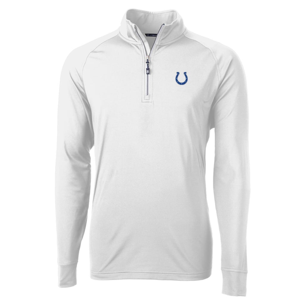 Indianapolis Colts Cutter & Buck Adapt Eco Knit Quarter-Zip Pullover Jacket - White