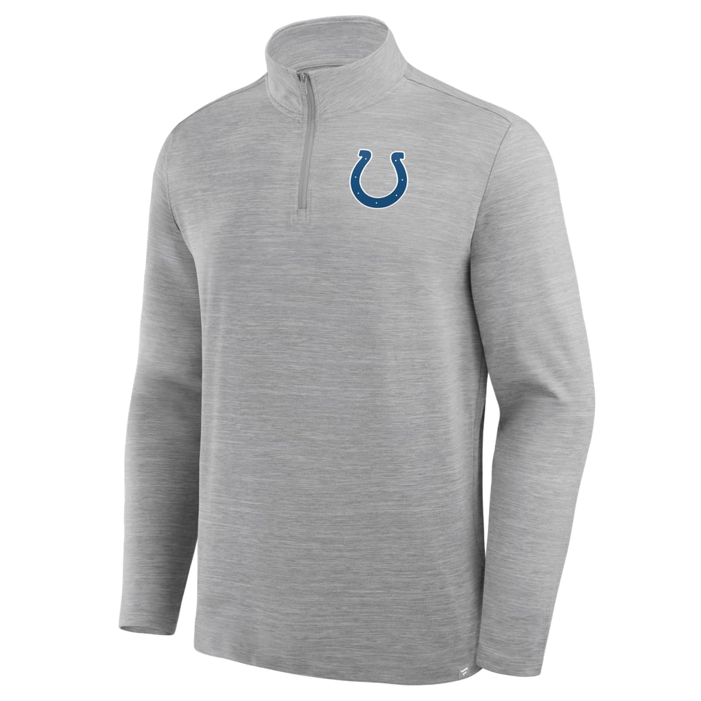 Indianapolis Colts Fanatics Clutch Quarter-Zip Pullover - Heather Gray