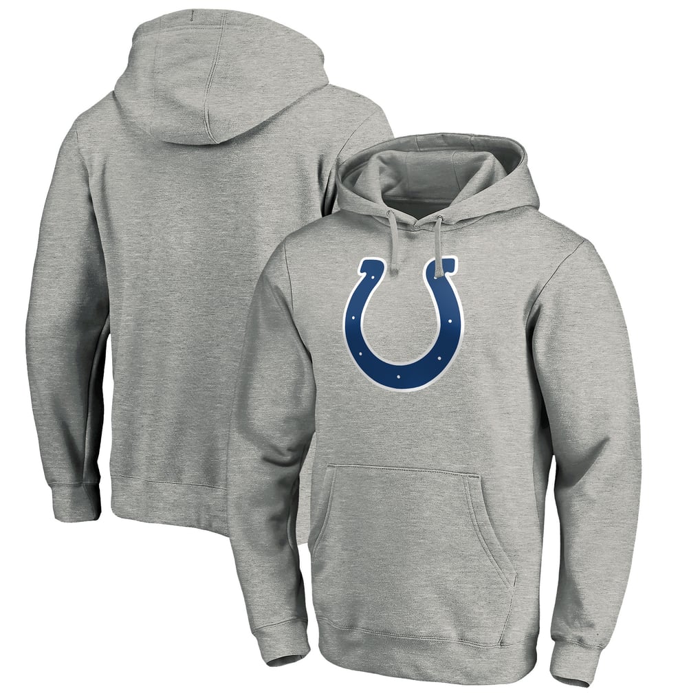 Indianapolis Colts Primary Team Logo Fitted Pullover Hoodie - Heather Gray
