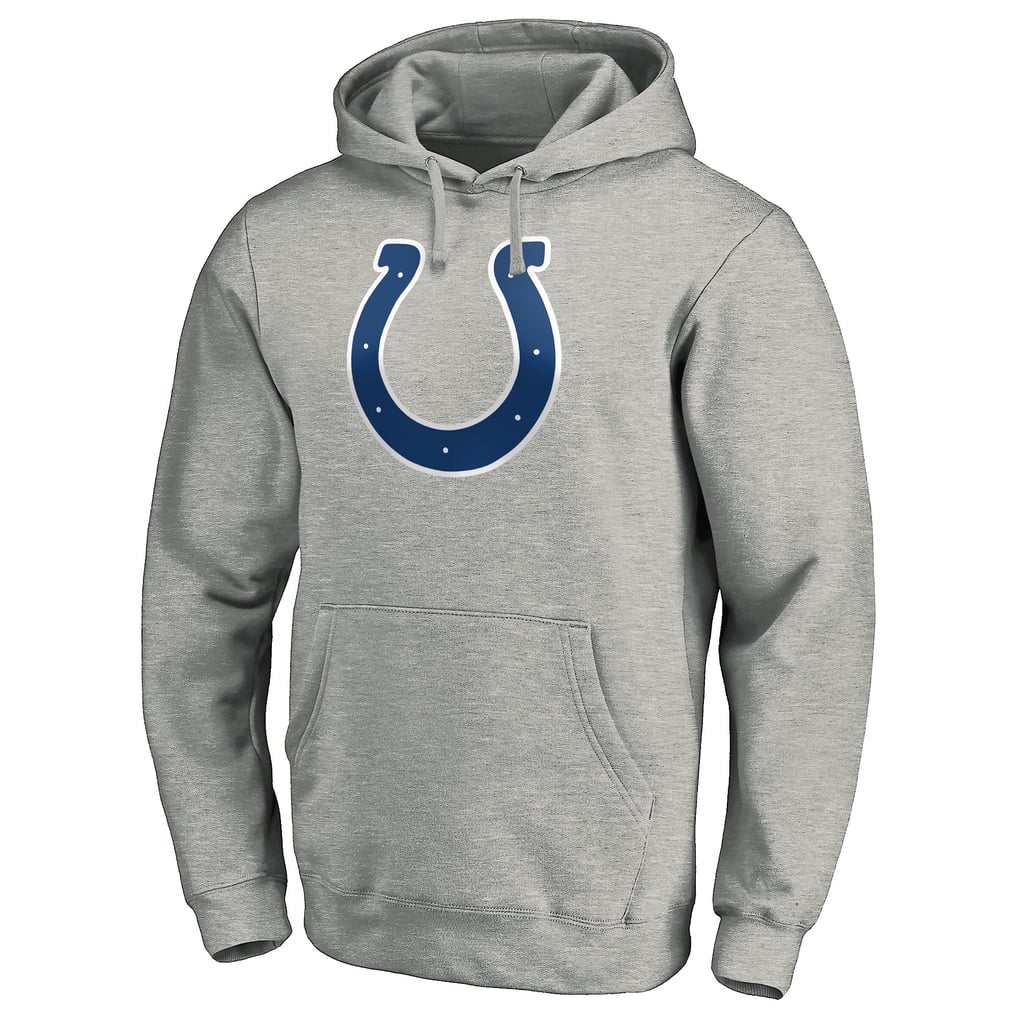 Indianapolis Colts Primary Team Logo Fitted Pullover Hoodie - Heather Gray