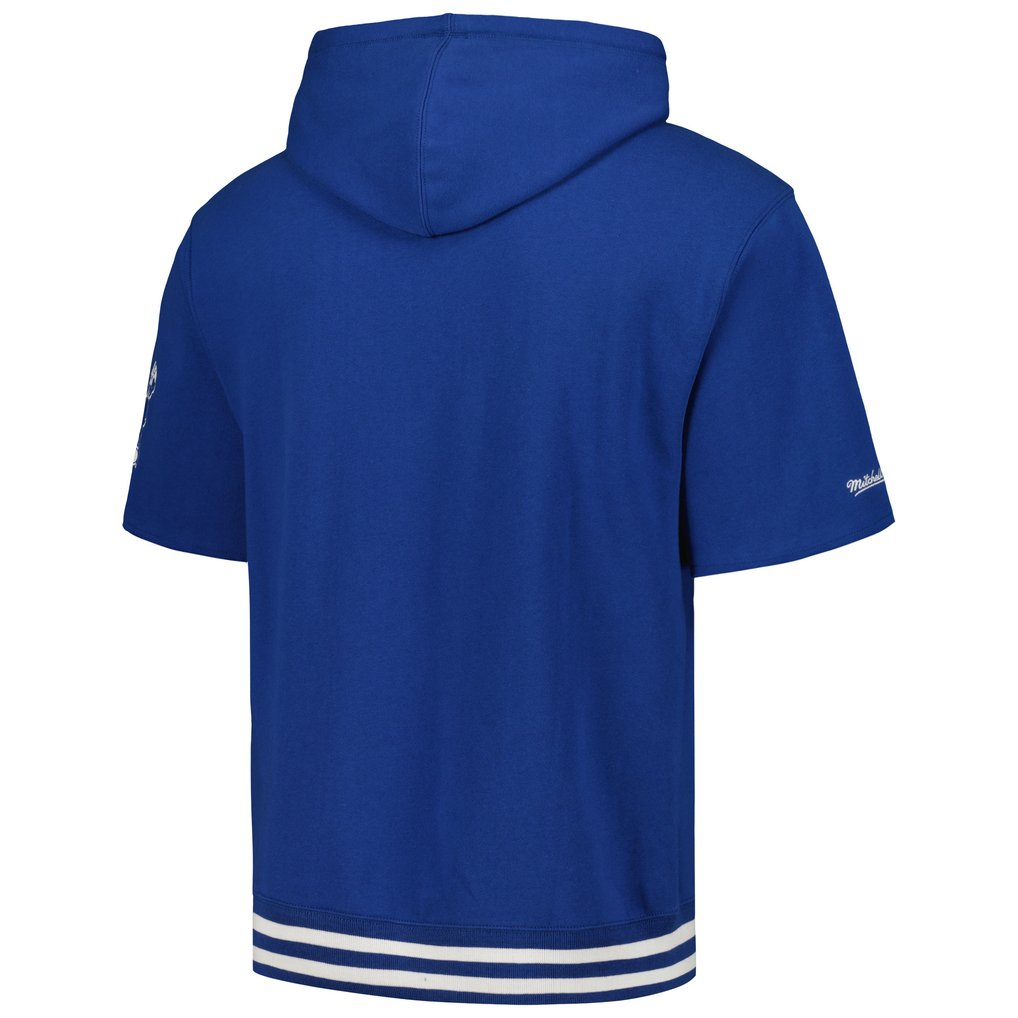 Indianapolis Colts Mitchell & Ness Pre-Game Short Sleeve Pullover Hoodie - Royal