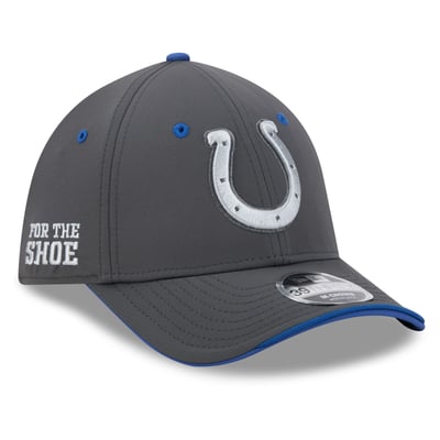 Indianapolis Colts New Era 2026 Rivalries Collection 39THIRTY M-Crown Stretch Hat - Anthracite