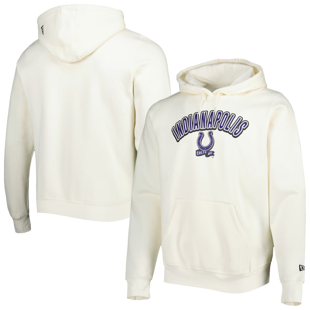 Indianapolis Colts New Era Sideline Chrome Pullover Hoodie - Cream