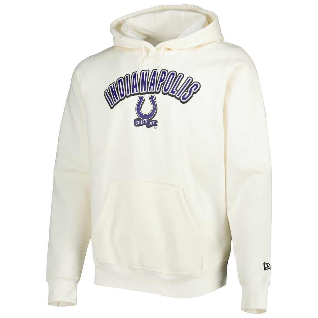 Indianapolis Colts New Era Sideline Chrome Pullover Hoodie - Cream