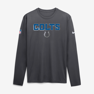  Indianapolis Colts Nike 2026 Rivalries Collection Sideline Legend Long Sleeve T-Shirt - Anthracite