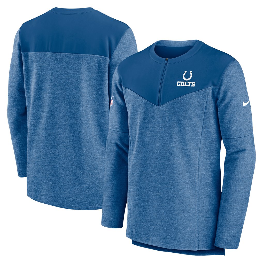 Indianapolis Colts Nike Sideline Lockup Performance Quarter-Zip Top - Royal