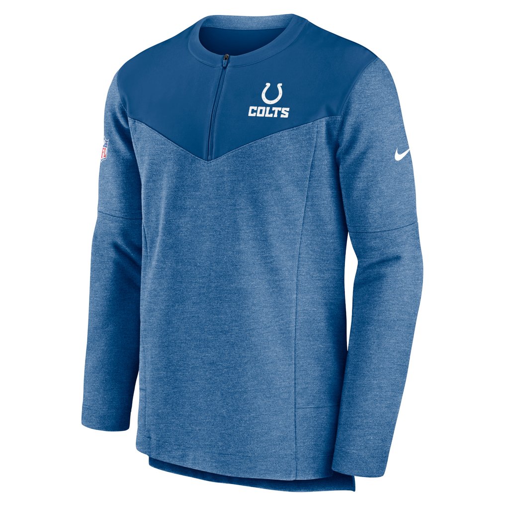 Indianapolis Colts Nike Sideline Lockup Performance Quarter-Zip Top - Royal