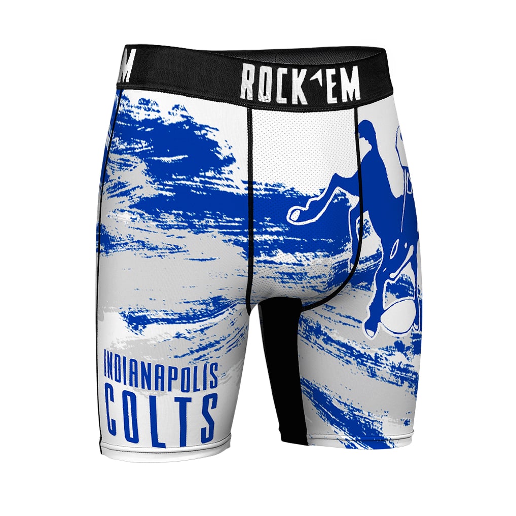  Indianapolis Colts Rock Em Socks Gridiron Classic Paint Boxer Briefs