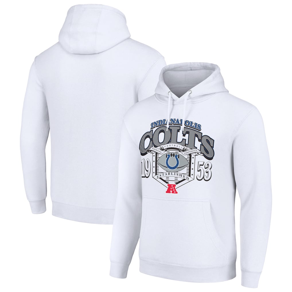 Indianapolis Colts Starter 80s Retro Pullover Hoodie - White