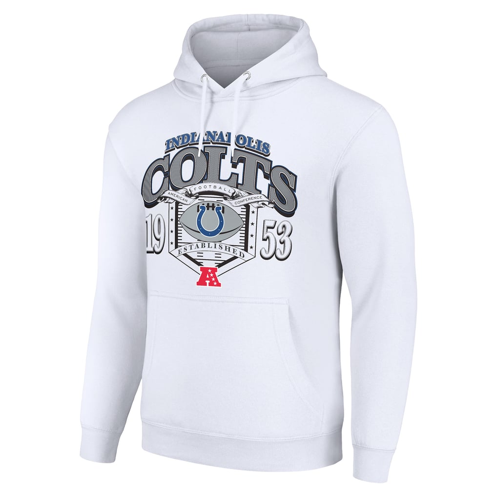 Indianapolis Colts Starter 80s Retro Pullover Hoodie - White