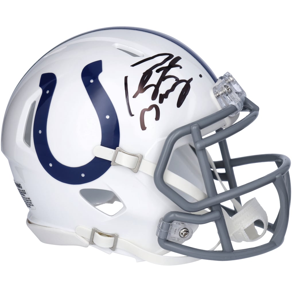 Peyton Manning Indianapolis Colts Fanatics Authentic Autographed Riddell 2004-2019 Throwback Logo Speed Mini Helmet