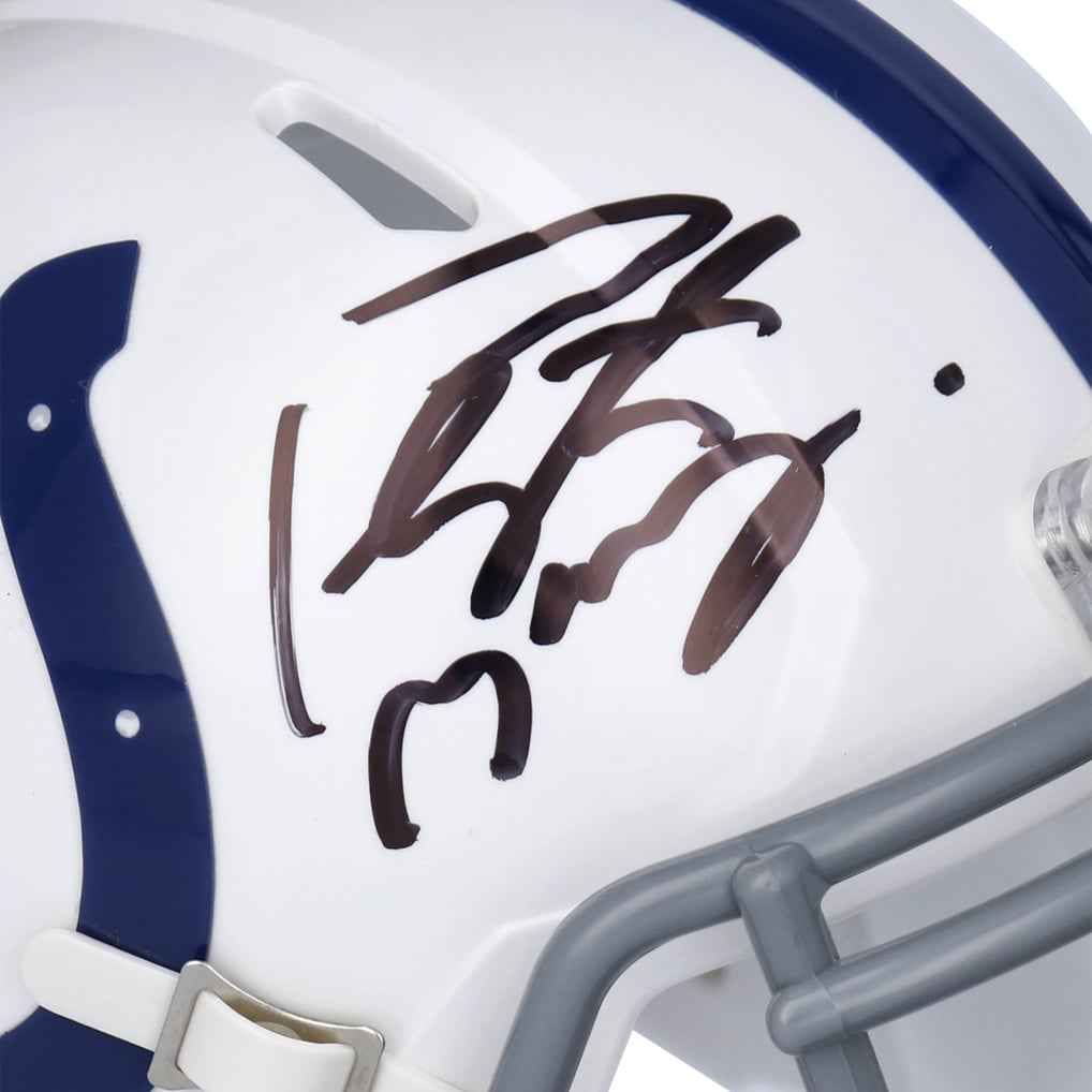 Peyton Manning Indianapolis Colts Fanatics Authentic Autographed Riddell 2004-2019 Throwback Logo Speed Mini Helmet