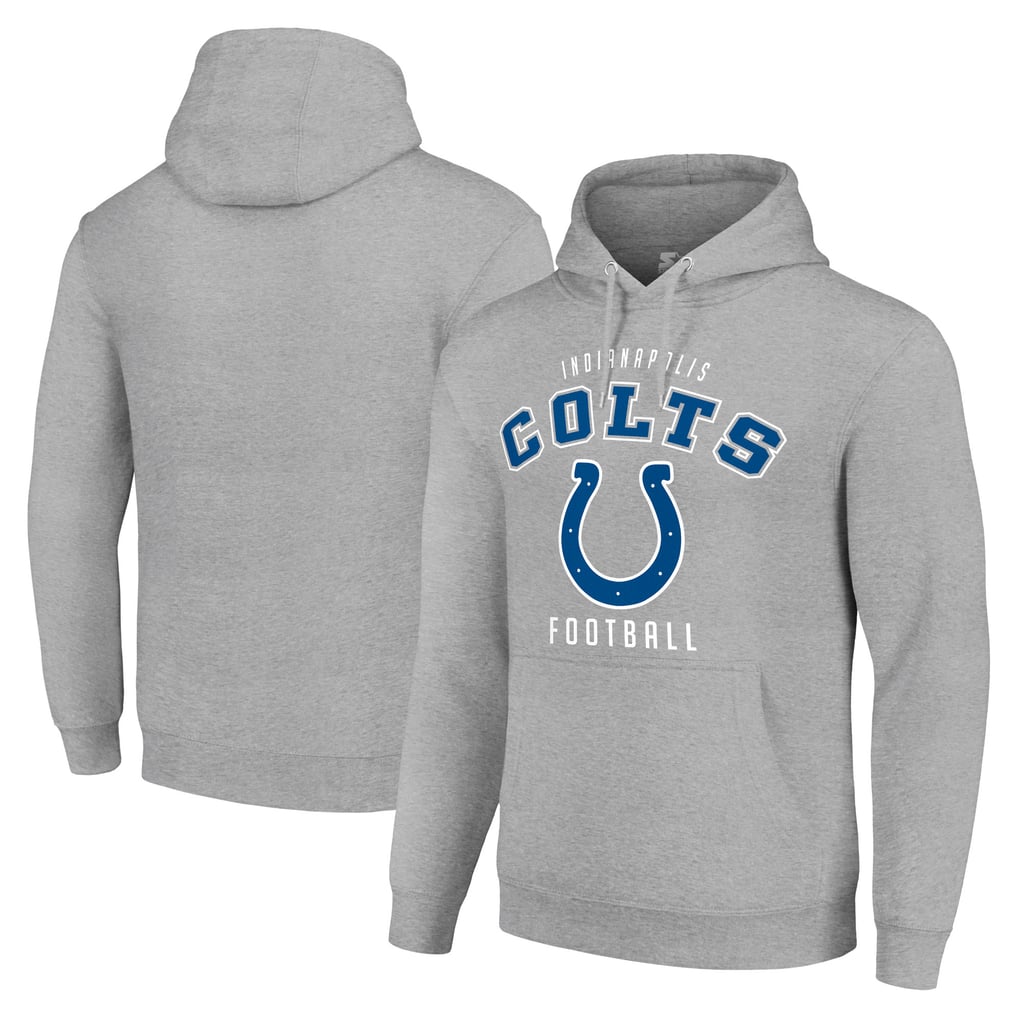 Indianapolis Colts Starter Unisex Logo Pullover Hoodie - Heather Gray