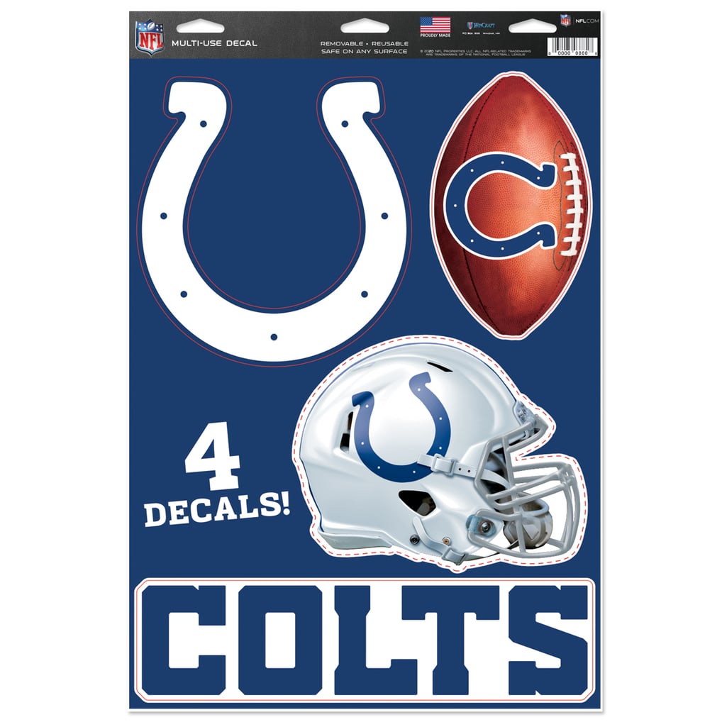 Indianapolis Colts WinCraft Primary 11'' x 17'' Multi-Use Decal Sheet