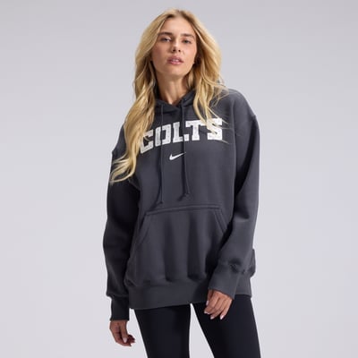  Indianapolis Colts Nike Women's 2026 Rivalries Collection Oversized Pullover Hoodie - Anthracite