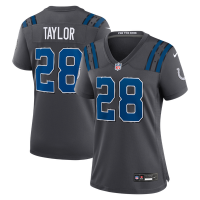 Jonathan Taylor Indianapolis Colts Nike Women's 2026 Rivalries Collection Game Jersey - Anthracite