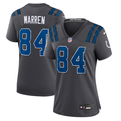 Tyler Warren Indianapolis Colts Nike Women's 2026 Rivalries Collection Game Jersey - Anthracite