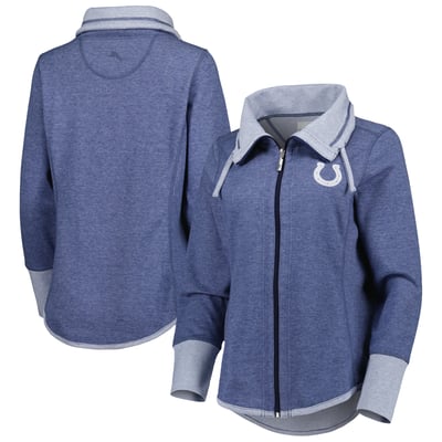 Indianapolis Colts Tommy Bahama Women's Sport Sun Fade Full-Zip Sweatshirt - Heathered Royal