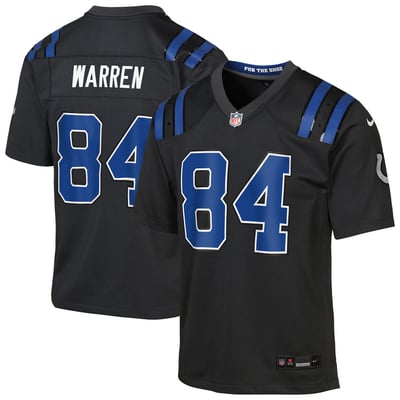 Tyler Warren Indianapolis Colts Nike Youth 2026 Rivalries Collection Game Jersey - Anthracite