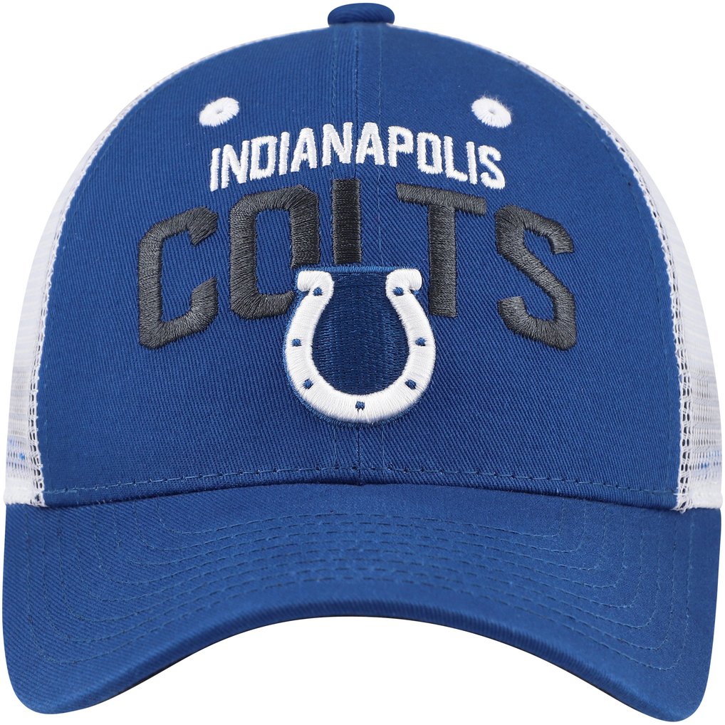 Indianapolis Colts Youth Core Lockup Trucker Adjustable Hat - Royal